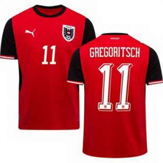 Men 11 Austria Michael Gregoritsch World Cup Away Replica Jersey  1